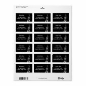 Zwart  adreslabel etiket (Full Sheet)