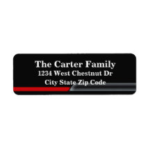 Zwart-adresretourlabel onderaan ontwerp