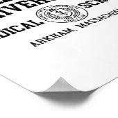 Zwart afdrukken van Miskatonic University Poster (Hoek)
