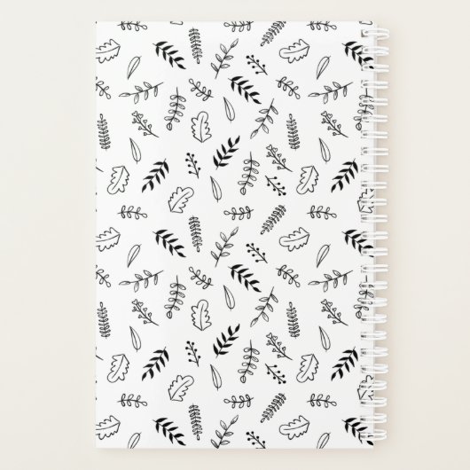 Zwart afdrukstation planner (Achterkant)