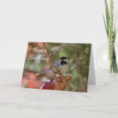 Zwart-afgedekte Chickadee Kaart (Voorkant)