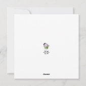 Zwart afgedekte Chickadee Watercolor Feestdagenkaart (Achterkant)