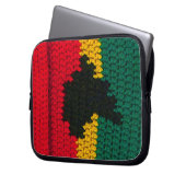 Zwart Afrika Artisan gehaakte print elektronica ta Laptop Sleeve (Voorkant Links)