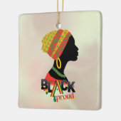 Zwart-Afrikaans Amerikaans meisje Keramisch Ornament (Links)