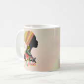 Zwart-Afrikaans Amerikaans meisje Koffiemok (Voorkant links)