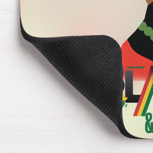 Zwart-Afrikaans Amerikaans meisje Muismat (Hoek)