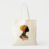 Zwart-Afrikaans Amerikaans meisje Tote Bag (Voorkant)
