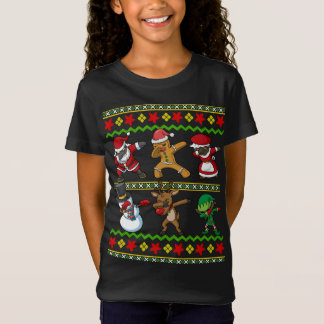 Zwart Afrikaans-Amerikaanse Squad Sinterklaas Mevr T-shirt