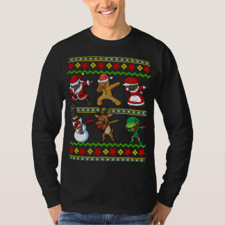Zwart Afrikaans-Amerikaanse Squad Sinterklaas Mevr T-shirt