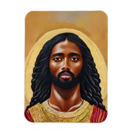Zwart-Afrikaans Man Jezus Christus portret Kunst Magneet