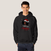 Zwart-Afrikaans meisje met Kerstmis Melani Hoodie (Voorkant volledig)