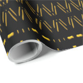 Zwart-Afrikaans patroonmengeling Cadeaupapier (Rol Hoek)