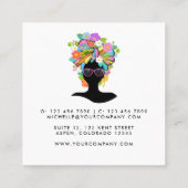 Zwart-Afrikaans Vrouw Visitekaartje (Achterkant)