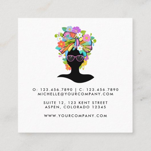 Zwart-Afrikaans Vrouw Visitekaartje (Achterkant)