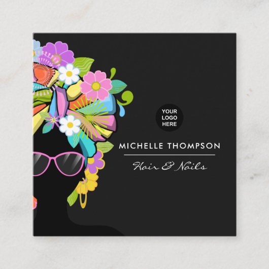 Zwart-Afrikaans Vrouw Visitekaartje (Voorkant)