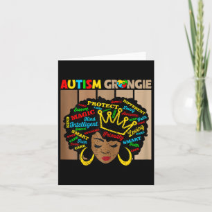 Zwart Afro Afrikaans Amerikaans Autisme Grangie Aw Kaart