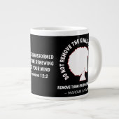 ZWART AFRO HAAR Inspirerend Marcus Garvey Quote Grote Koffiekop (Voorkant rechts)