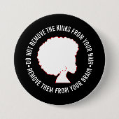 ZWART AFRO HAAR Inspirerend Marcus Garvey Quote Ronde Button 7,6 Cm (Voorkant)