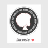 ZWART AFRO HAAR Inspirerend Marcus Garvey Quote Sticker (Vel)
