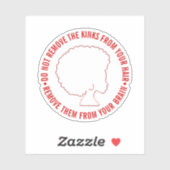 ZWART AFRO HAAR Inspirerend Marcus Garvey Quote Sticker (Vel)