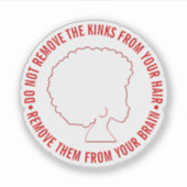 ZWART AFRO HAAR Inspirerend Marcus Garvey Quote Sticker (Voorkant)