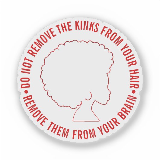 ZWART AFRO HAAR Inspirerend Marcus Garvey Quote Sticker (Voorkant)