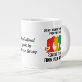 ZWART AFRO HAAR Inspirerend Quote Grote Koffiekop (Voorkant rechts)