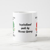 ZWART AFRO HAAR Inspirerend Quote Grote Koffiekop (Voorkant)