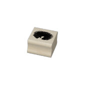 Zwart Afro Krullend Haar Rubberstempel (Stempel)