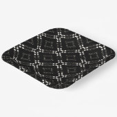 Zwart Afrocentrisch Patroon Papieren Bordje (Gebogen)