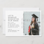 Zwart AFSTUDEERDER Tekst Witte BLOKKEN MULTI Foto Kaart (Achterkant)