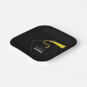 Zwart Afstuderen 2025 Papieren Bordje (Gebogen)