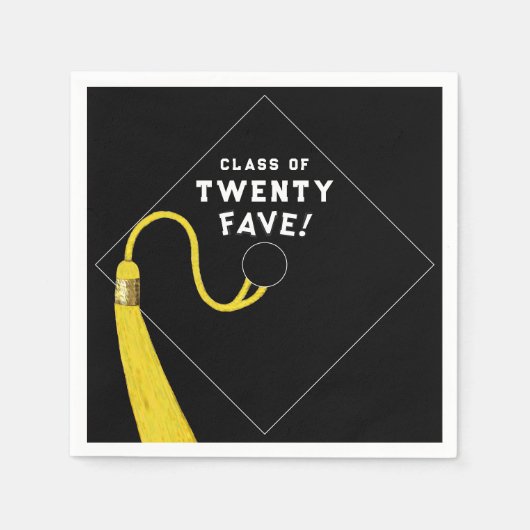 Zwart Afstuderen 2025 Servet (Voorkant)