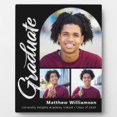 Zwart Afstuderen 3 Foto Bold Arch White Script Fotoplaat (Voorkant)