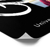 Zwart Afstuderen 3 Foto Bold Arch White Script Poster (Hoek)