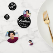 Zwart Afstuderen 3 Foto vet wit script Pet Confetti (Groep)