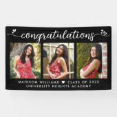 Zwart Afstuderen 3 Fotografie Moderne kalligrafie  Spandoek (Horizontaal)