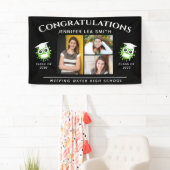 Zwart Afstuderen banners op maat gemaakt met foto' (Insitu)