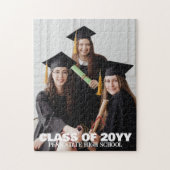 Zwart Afstuderen Foto College BFF Modern Bold Legpuzzel (Verticaal)