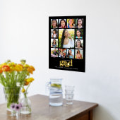 Zwart Afstuderen K-12 Fotocollage Bold Real Gold Folie Afdrukken (Laag (Keuken))