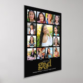 Zwart Afstuderen K-12 Fotocollage Bold Real Gold Folie Afdrukken (Laagn)