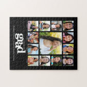 Zwart Afstuderen K-12 Fotocollage Modern Bold Legpuzzel (Horizontaal)