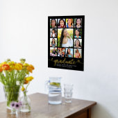 Zwart Afstuderen K-12 Fotocollage Script Real Gold Folie Afdrukken (Laag (Keuken))