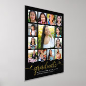 Zwart Afstuderen K-12 Fotocollage Script Real Gold Folie Afdrukken (Laagn)