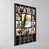 Zwart Afstuderen K-12 Script Photo Collage Real Go Folie Afdrukken (Laagn)