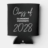 Zwart Afstuderen Klasse Jaar Blikjeskoeler (Voorkant)