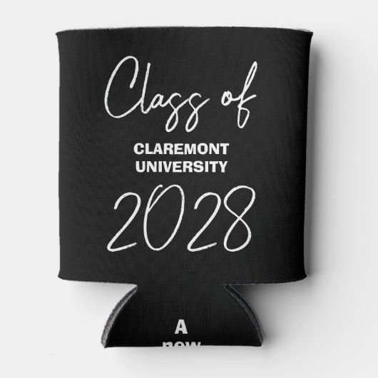 Zwart Afstuderen Klasse Jaar Blikjeskoeler (Voorkant)