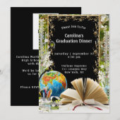 Zwart Afstuderen Lijst van boek Kaart (Voorkant / Achterkant)