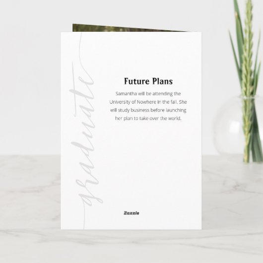 Zwart Afstuderen Manuscript Moderne Uitnodiging va (Achterkant)