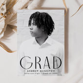 Zwart Afstuderen met moderne eenvoud Aankondiging